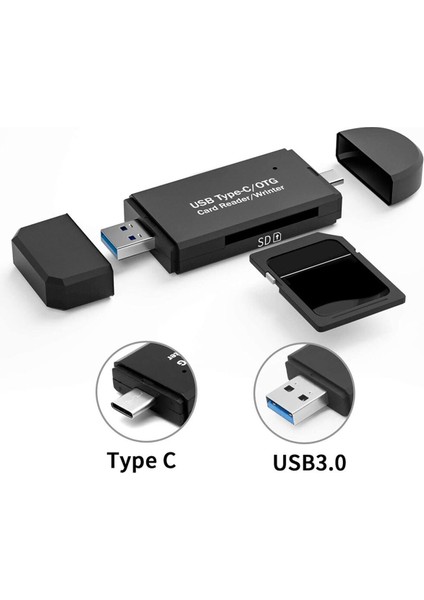 3 In 1 USB 2.0 Otg Mikro Tf Sd Kart Okuyucu Yüksek Hızlı Flash Sürücü Akıllı Hafıza Kartı Adaptörü Android Bilgisayar Dizüstü Bilgisayar Için Yeni (Yurt Dışından)