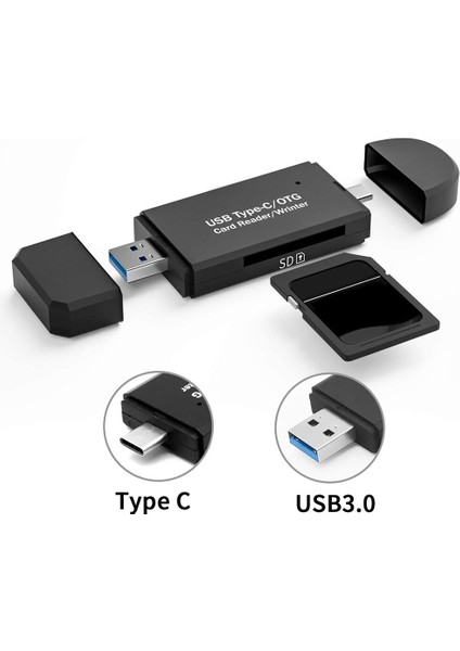 3 In 1 USB 2.0 Otg Mikro Tf Sd Kart Okuyucu Yüksek Hızlı Flash Sürücü Akıllı Hafıza Kartı Adaptörü Android Bilgisayar Dizüstü Bilgisayar Için Yeni (Yurt Dışından)