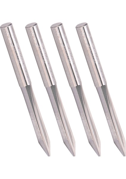 Hao Kan 4 Adet 30° Oyma Kesici 2 Flüt V Şekli Parmak Freze Tungsten Çelik Cnc Matkap Ucu 4X1.0X30° (Yurt Dışından)