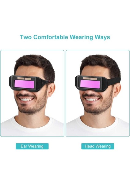 Flyeer Kaynak Gözlüğü Güneş Enerjili Otomatik Kararan Kaynak Maskesi Gözlüğü Kaynakçı Gözlükleri Elastik Kafa Bandı ve Saklama Kutusu (Yurt Dışından) indirimleri