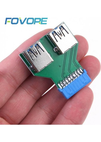 20PIN Çift Usb3.0 Adaptör Connverter Masaüstü Anakart 19PIN/20PIN Başlık 2 Port USB 3.0 A Dişi Konnektör Kart Okuyucu (Yurt Dışından) fırsatları