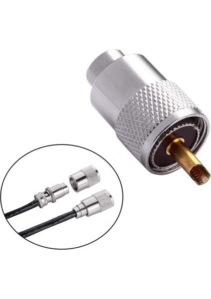Nanlıy- RG8X, Rg8, RG59, LMR-400, RG-213 Koaksiyel Koaksiyel Kablo Için Redüktörlü 10 Paket UHF/PL-259 Lehim Konnektör Fişi (Yurt Dışından)