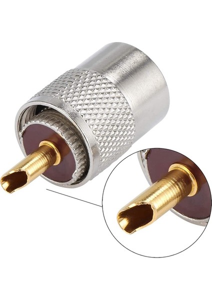 Nanlıy- RG8X, Rg8, RG59, LMR-400, RG-213 Koaksiyel Koaksiyel Kablo Için Redüktörlü 10 Paket UHF/PL-259 Lehim Konnektör Fişi (Yurt Dışından)