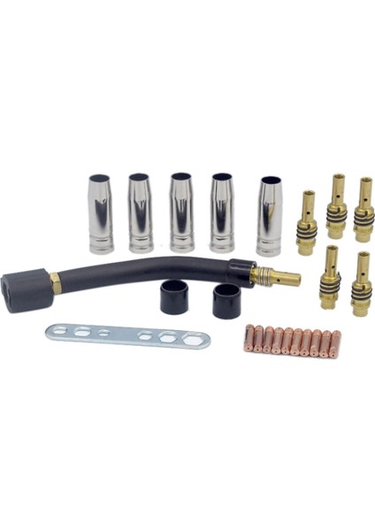 24 Adet/takım 15AK Binzel Torch Aracı Sarf Malzemeleri Elektrot ve Kalkan Bardak ve Bağlantı Çubuğu Ipuçları Kaz Boyun Viraj (Yurt Dışından) modelleri