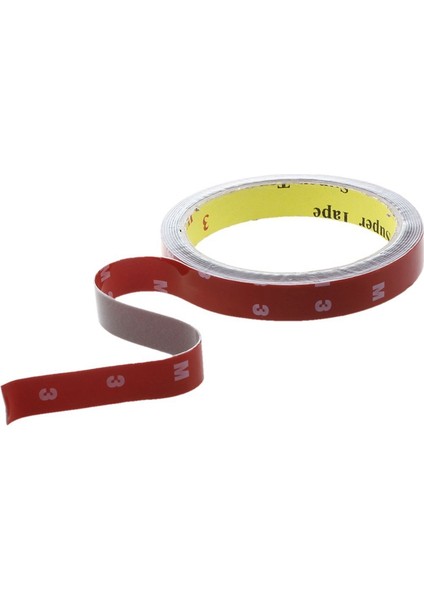 Nanlıy-2 Adet 3 Metre Güçlü Kalıcı Çift Taraflı Süper Yapışkan Köpük Bant Rulo Araç Araba Için, Kırmızı 15MMX3M ve 12MMX3M (Yurt Dışından)