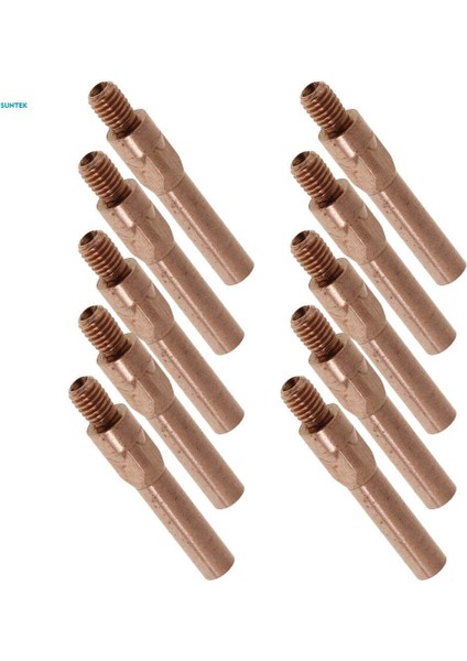 2X10 Adet Kırmızı Bakır Gaz Korumalı Kaynak Kaynak Kaynakçı Kontak Memesi 1.2mm (Yurt Dışından)