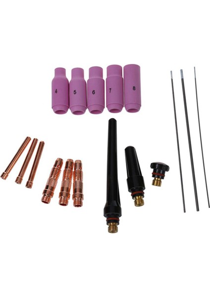 Jınmy- 17PCS Tıg Kaynağı Wp-17/18/26 Aksesuar Seti (Yurt Dışından)