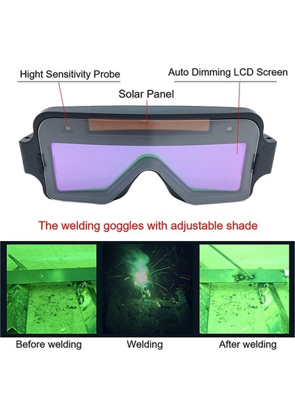 Nanlıy- Kaynak Gözlüğü Otomatik Kararan Güneş Enerjili Kaynak Gözlükleri Maske Kask Kaynakçı Güvenlik Koruyucu Gözlük Kaynakçı Gözlükleri (Yurt Dışından) fırsatları