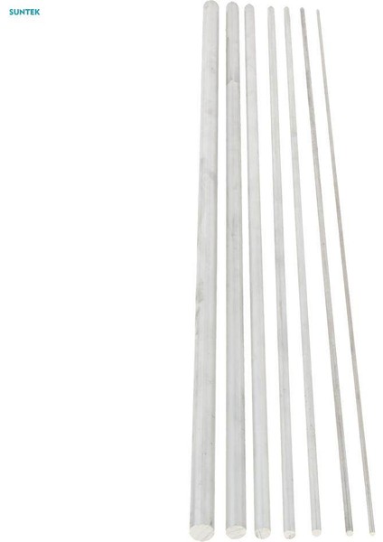 2x 0.5mx 6063 Alüminyum Alaşımlı Yuvarlak Katı Çubuk Silindir Çubuk Mili, Çap. 3 mm (Yurt Dışından)