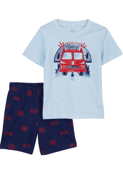 Küçük Erkek Çocuk Şortlu Set