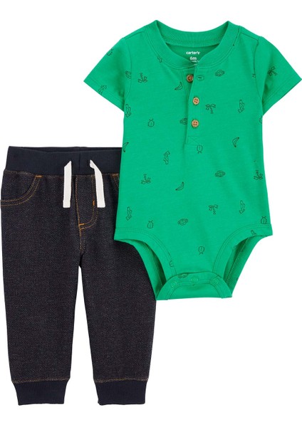Erkek Bebek Body Pantolon Set