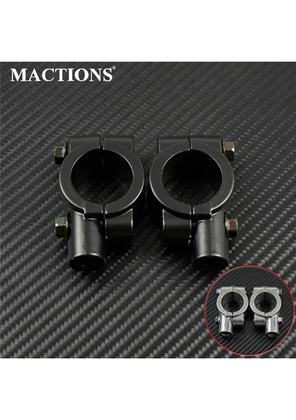 25 mm 8 mm Siyah Stil Et Motosiklet Gidon Ayna Montaj Kelepçesi Dikiz Aynası Tutucu Braketi Siyah Gümüş (Yurt Dışından) fırsatları