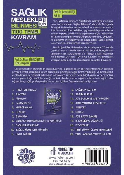Sağlık Meslekleri Için Bilinmesi Gereken 1100 Temel Kavram