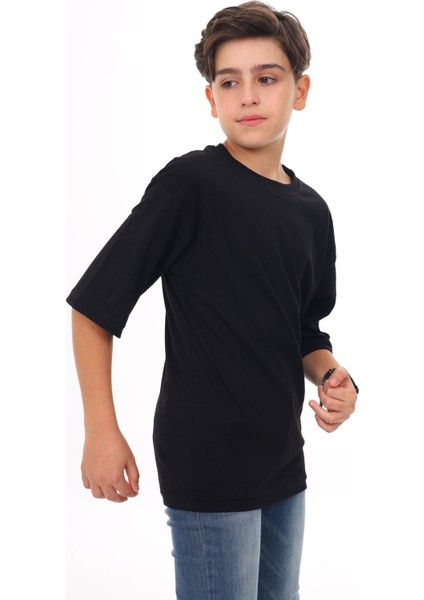 Siyah Düz Bisiklet Yaka Erkek Tişört 18079 fiyatları