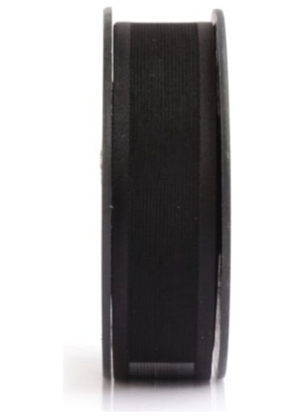 Kenarı Saten Biyeli Şifon Kurdele Siyah 2.5cm X20 mt