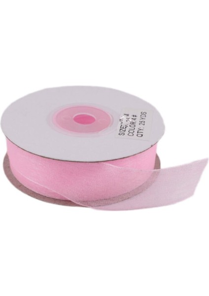 Organze Kurdele 40 Mm- 22 Metre Pembe