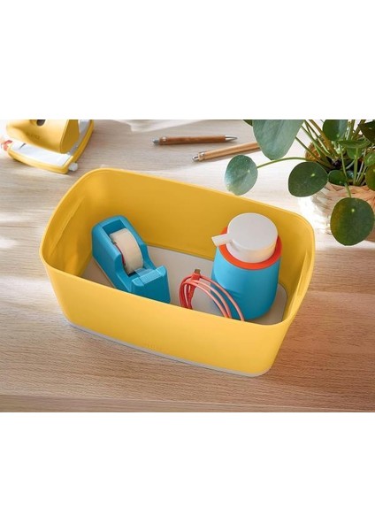 MyBox Cosy Small Ofis Düzenleyici Kapaklı Saklama Kabı Sarı