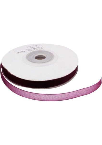 Organze Kurdele 6 mm - 22 Metre Bordo