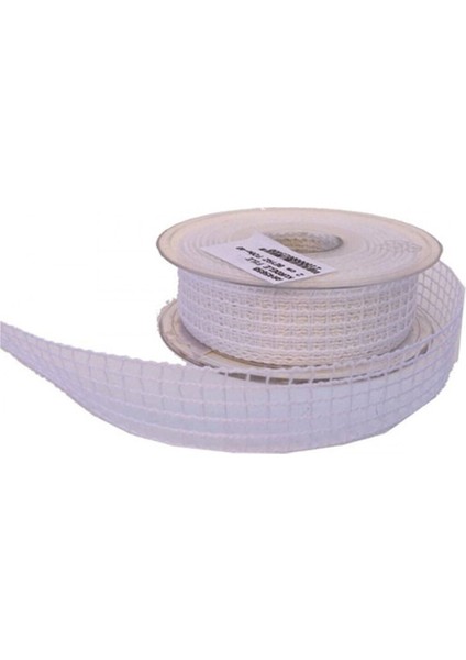 Kurdele Kanaviçe File Modeli 2 cm - 20 Metre Beyaz