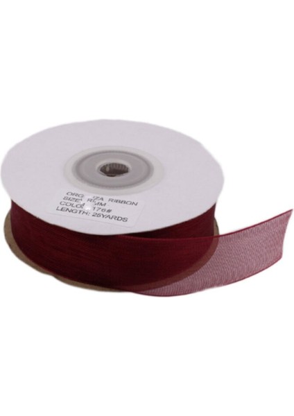 Organze Kurdele 40 mm - 22 Metre Bordo