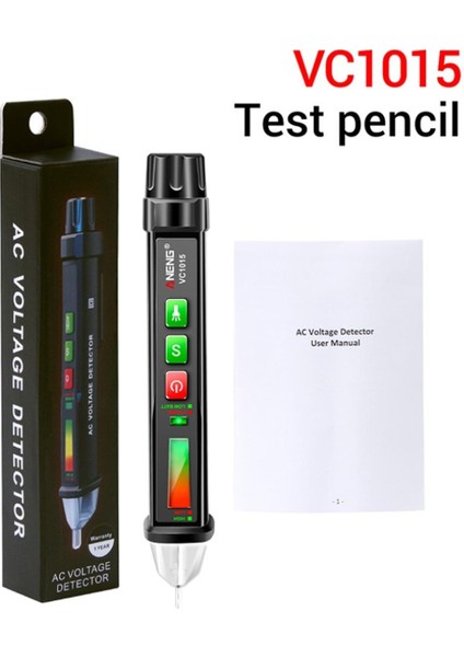 Aneng Test Kalemi Temassız Ac Gerilim Test Cihazı Ncv Indüksiyon Düşük Pil LED Ekran El Feneri (Yurt Dışından)