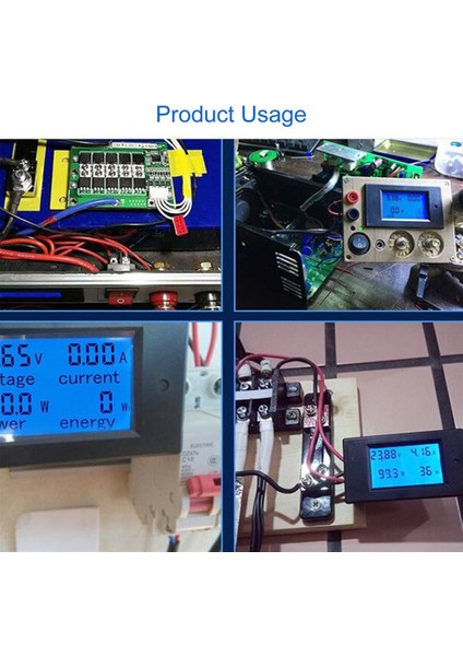 Dijital Güç Enerji Ölçer Dc Voltmetre Ampermetre Wattmetre Monitör Test Cihazı - Siyah Bulit-In ŞANT(PZEM-031) (Yurt Dışından)