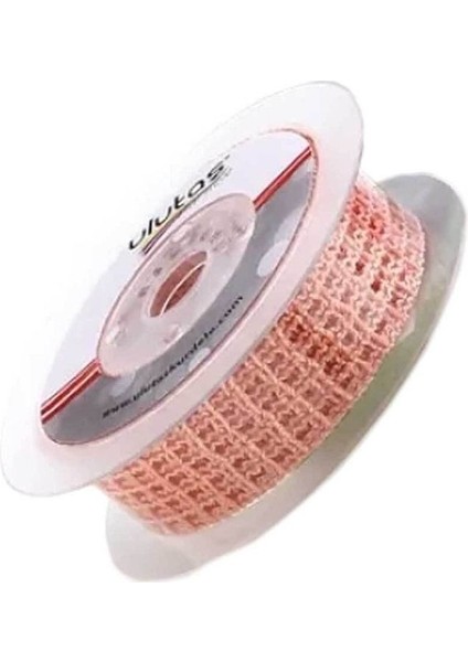 Kurdele Kanaviçe File Modeli 2 cm - 20 Metre Pudra