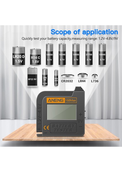 Aneng 168MAX Dijital Lityum Pil Kapasitesi Test Cihazı Evrensel Test Damalı Yük Analizörü Ekran Kontrol Aaa Aa Düğme Hücresi (Yurt Dışından) modelleri