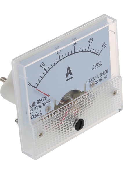 85C1 Dc 0-50A Dikdörtgen Analog Panel Ampermetre Ölçer (Yurt Dışından)