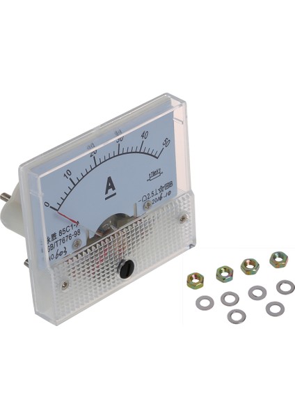85C1 Dc 0-50A Dikdörtgen Analog Panel Ampermetre Ölçer (Yurt Dışından)