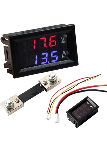 Abd Dc 100V Voltmetre Ampermetre Volt Amp Metre Ölçer 0ml 1/10/50/100A LED Çift Dijital LED Dijital Voltmetre Ampermetre (Yurt Dışından)