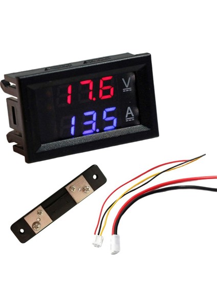 Abd Dc 100V Voltmetre Ampermetre Volt Amp Metre Ölçer 0ml 1/10/50/100A LED Çift Dijital LED Dijital Voltmetre Ampermetre (Yurt Dışından)