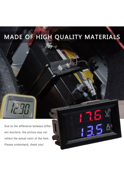Abd Dc 100V Voltmetre Ampermetre Volt Amp Metre Ölçer 0ml 1/10/50/100A LED Çift Dijital LED Dijital Voltmetre Ampermetre (Yurt Dışından)