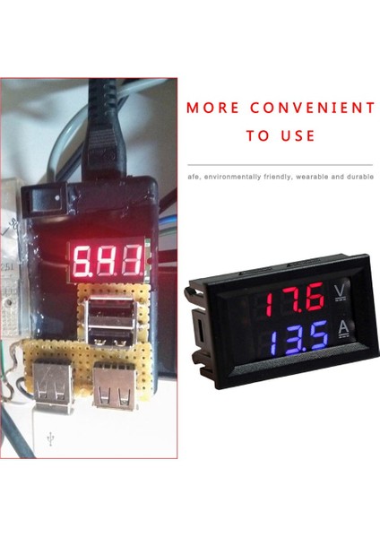 Abd Dc 100V Voltmetre Ampermetre Volt Amp Metre Ölçer 0ml 1/10/50/100A LED Çift Dijital LED Dijital Voltmetre Ampermetre (Yurt Dışından)