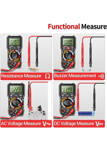 Aneng Dijital Multimetre Ac ve Dc Gerilim Akım Direnç Kapasite Diyot Veri Saklama Dijital Multimetre (Yurt Dışından)