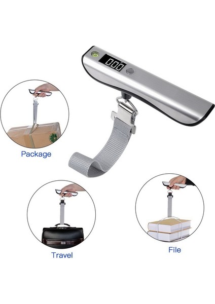 Taşınabilir Mini Bavul Ölçeği LED Ekran 50KG/110LB Dijital Bagaj Ölçeği Seyahat Çantası Asmak Terazi Tartı Dengesi (Yurt Dışından) fırsatları