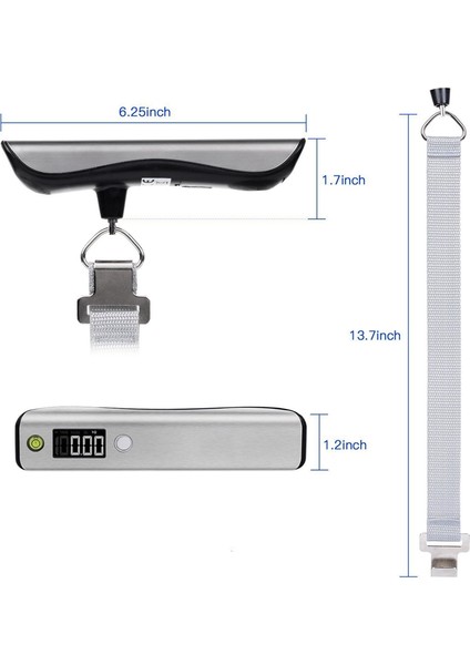 Taşınabilir Mini Bavul Ölçeği LED Ekran 50KG/110LB Dijital Bagaj Ölçeği Seyahat Çantası Asmak Terazi Tartı Dengesi (Yurt Dışından) indirimleri
