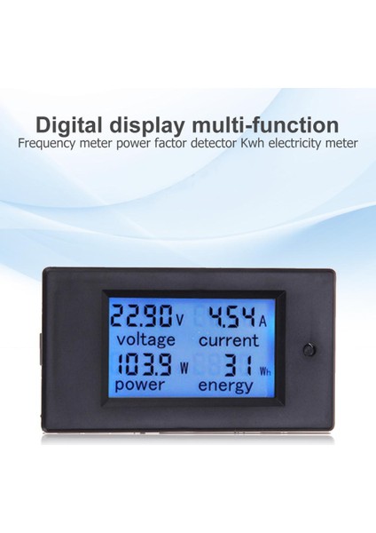 Klasik Dayanıklı Dijital Ampermetre Voltmetre Çok Fonksiyonlu Pratik Kullanışlı Güç Tüketimi Watt Enerji Ölçer (Yurt Dışından)