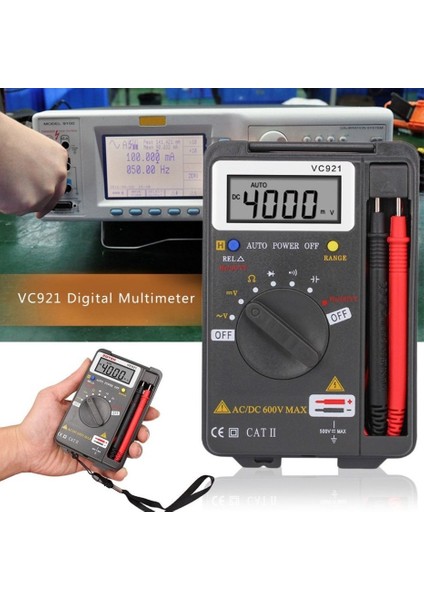 Akıllı Dijital Multimetre VC921 Mini LCD Ekran Multitester El Cep Votage Kapasite Direnci Frekans Test Cihazı Ampermetre Voltmetre Ohmmetre (Yurt Dışından) modelleri