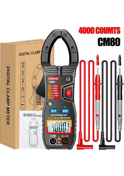 Aneng Akıllı Düğme Kelepçe Multimetre 4000 Sayım Akıllı Ac Pens Metre (Yurt Dışından)