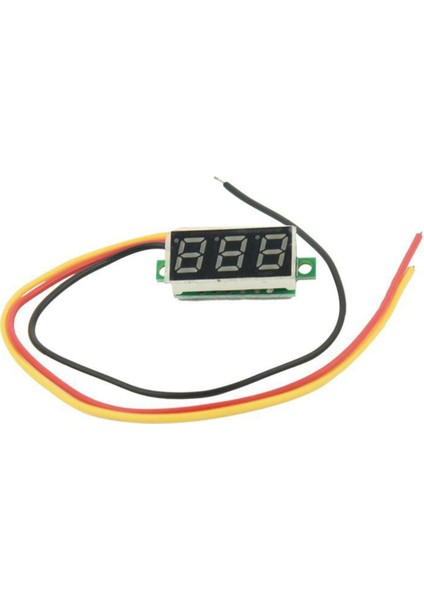 Mini Dijital Voltmetre Dc 0-100V LED Panel Gerilim Ölçer 3 Telli Kırmızı (Yurt Dışından)