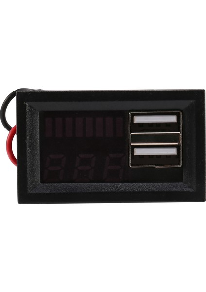 Kırmızı LED Dijital Ekran Voltmetre Mini Gerilim Ölçer Volt Test Cihazı Paneli Dc 12V Arabalar Motosikletler Araçlar Için USB 5V2A Çıkışı 12V Pil (Yurt Dışından)