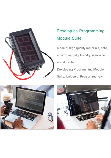 Araba Motosiklet Için 12V LED Dijital Voltmetre Paneli Volt Gerilim Ölçer Test Cihazı (Yurt Dışından)