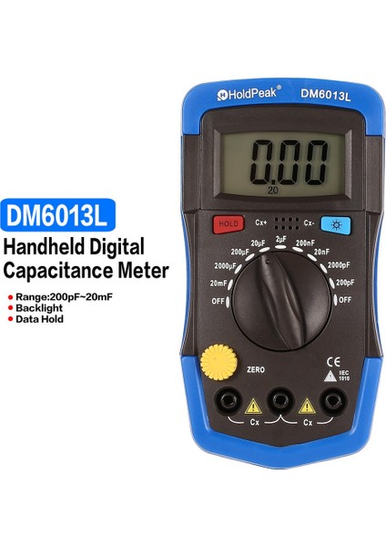 Ma DM6013L Taşınabilir Dijital Kapasite Kapasitör Ölçer Test Cihazı 200PF~20000UF (Yurt Dışından) indirimleri