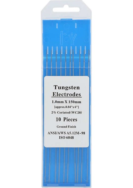 10 Adet/kutu WC20 Paslanmaz Karbon Çelik Kaynak Için Tungsten Tıg Elektrotlar (Yurt Dışından)