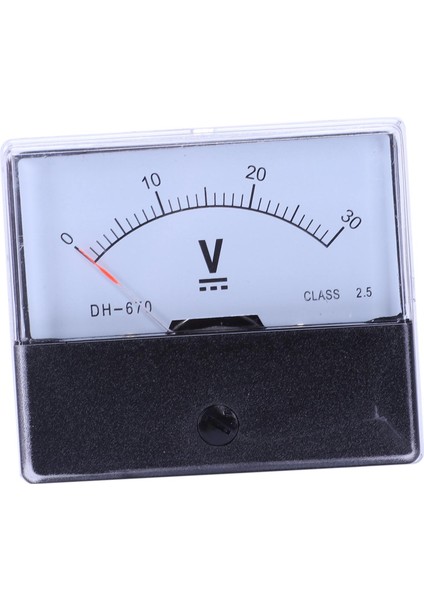DH-670 Doğruluk Dc 30V Analog Panel Metre Voltmetre (Yurt Dışından)
