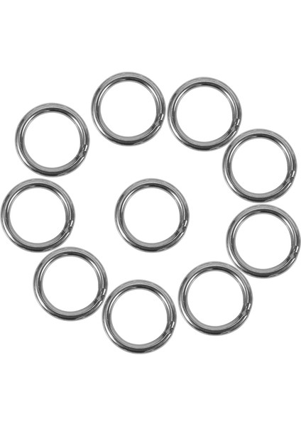 Flyeer M4 x 30MM Paslanmaz Çelik Çemberleme Kaynaklı Yuvarlak O Yüzükler 20 Adet (Yurt Dışından)