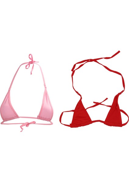 Mayo-4* Mayo Bikini-Pembe & Kırmızı (Yurt Dışından)