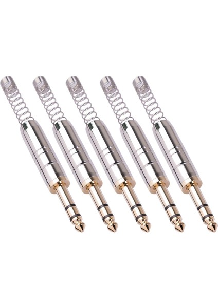 Dıy 6.35MM Ses Kablosu Için 6.35MM Çift Kanallı Kaynak Fişi, -2 Adet (Yurt Dışından)