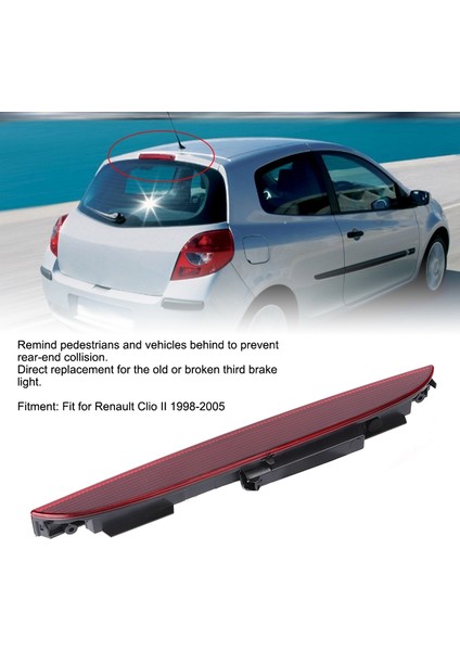 7700410753 Renault Clio Iı 1998-2005 Için Araba Yüksek Seviye 3rd Fren Lambası Stop Lambası (Yurt Dışından) modelleri